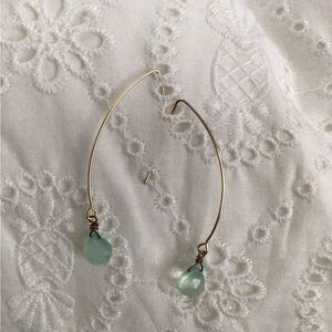 Made in Italy, gold and blue glass earrings